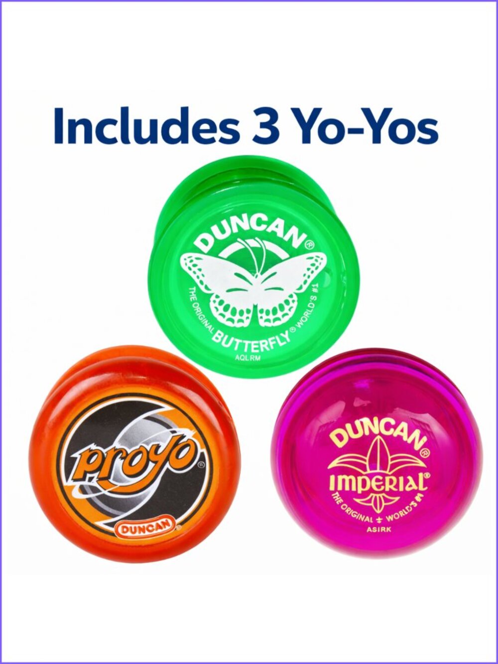 Duncan Yo-Yo Set of 3 Mixed Yo-Yos New Sealed For Age 6+